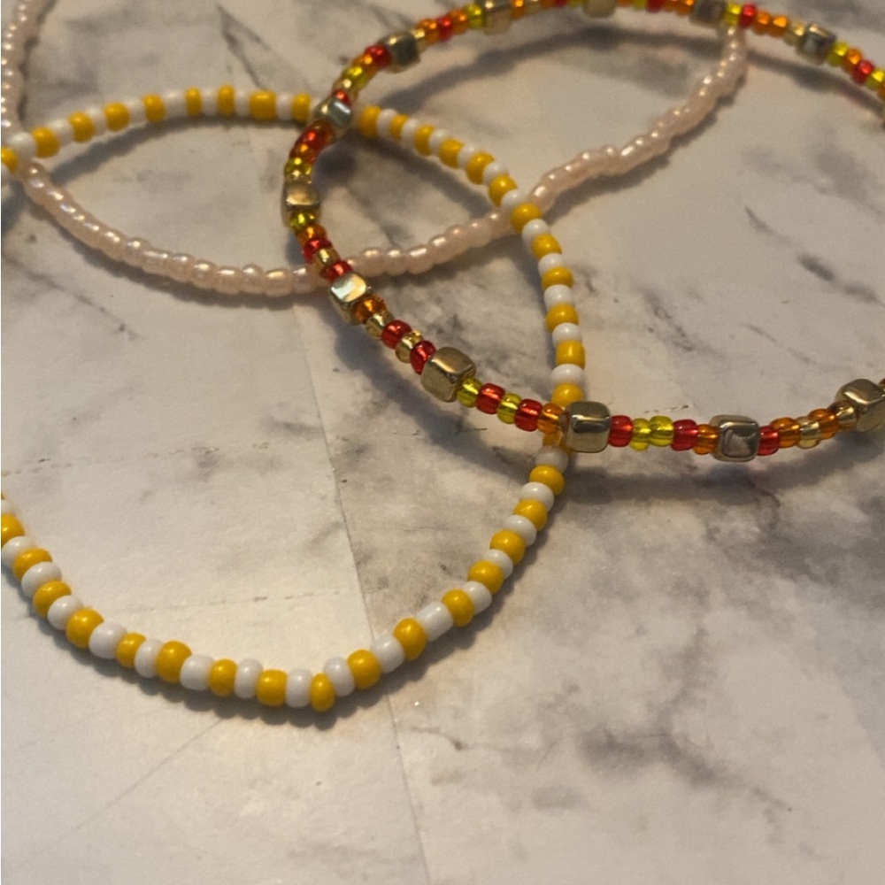Colorful Beaded anklet Set - Picture 3 of 3